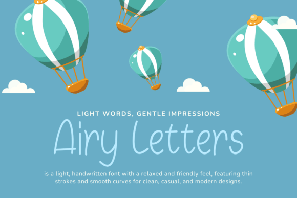Airy Letters: A Handwritten Font for Modern Campaigns