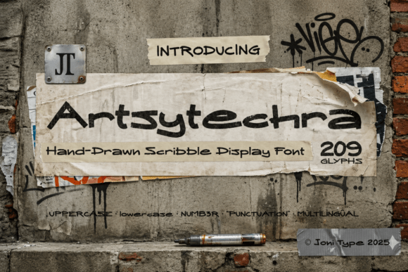 Artsytechra: A Bold Display Font for Urban Campaigns