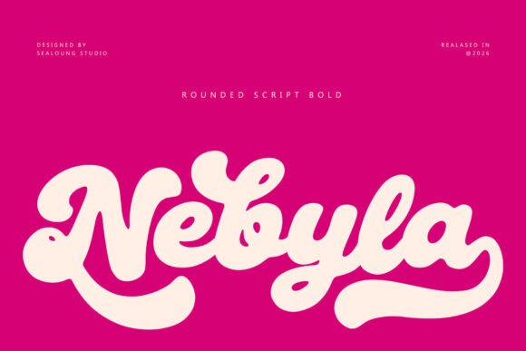 Nebyla: A Bold Rounded Script Typeface for Modern Editorial Design