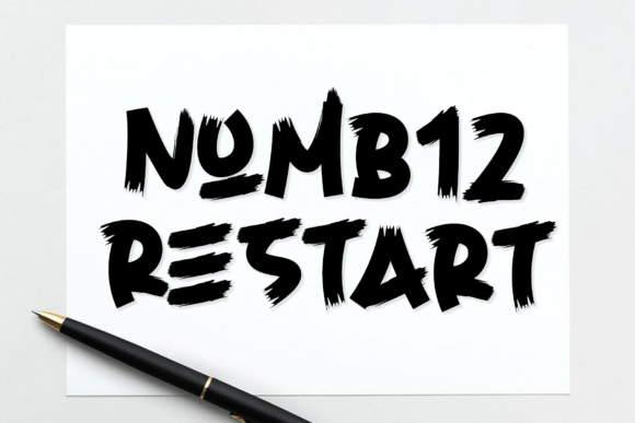 Numb12 Restart: A Rhythmic Script Font for Editorial Design