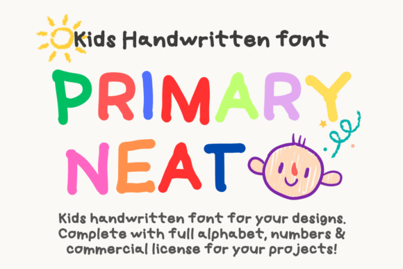 Primary Neat: A Sweet Handwritten Font for Branding
