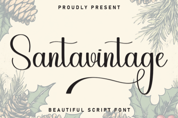 Santavintage Font for Handmade Sellers